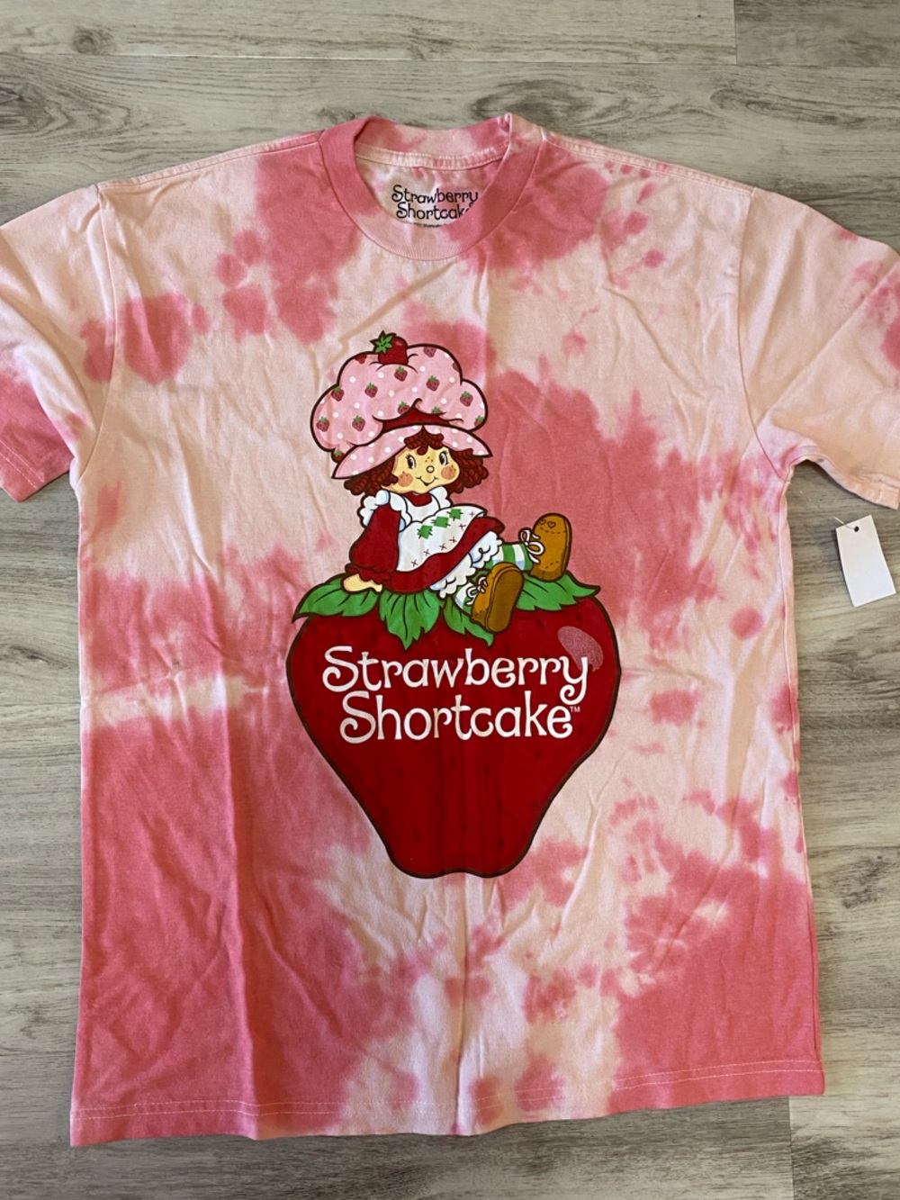 Strawberry Shortcake Vintage look tie dye graphic tshirt- NWT